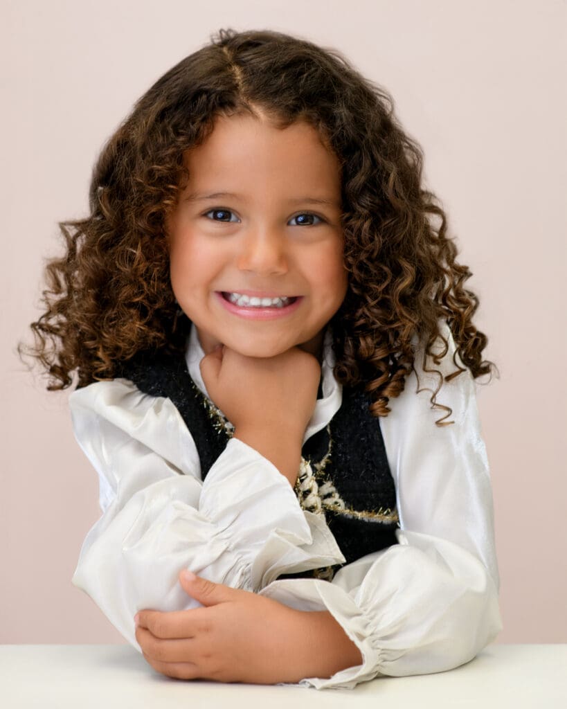 toddler modeling headshot